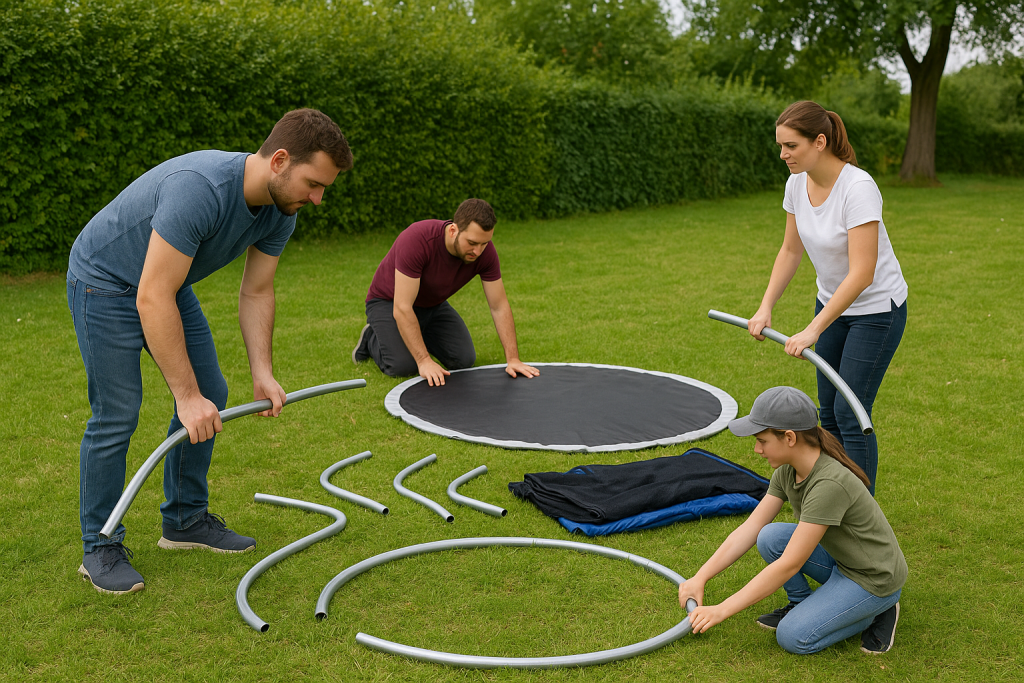 montage trampoline