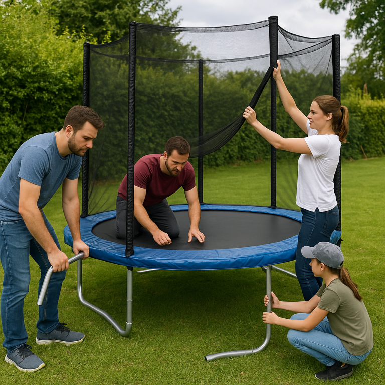 monter un trampoline